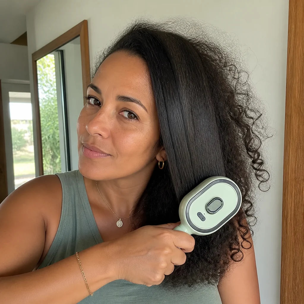 Customer carrying Mistglide Brush for daily touch-ups