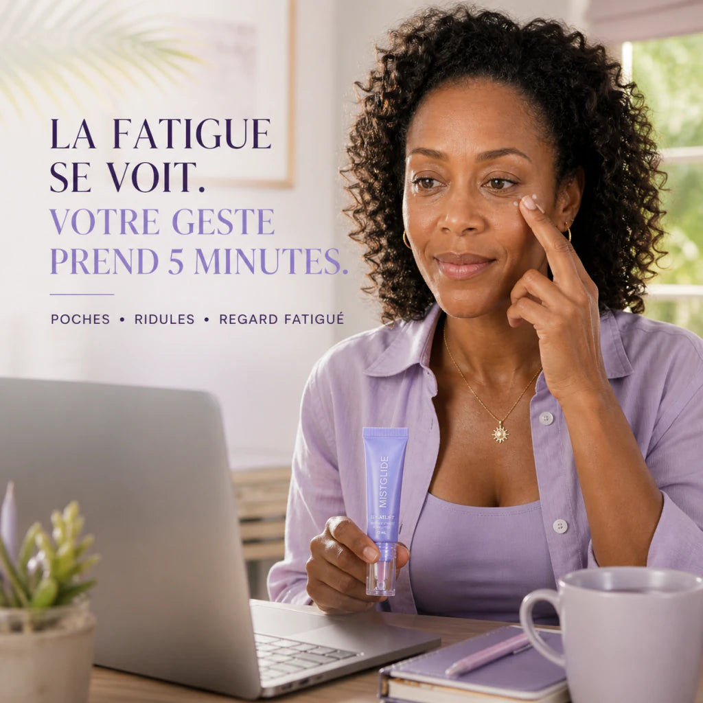 ÉclatLift dans une routine express pour poches, ridules et regard fatigué