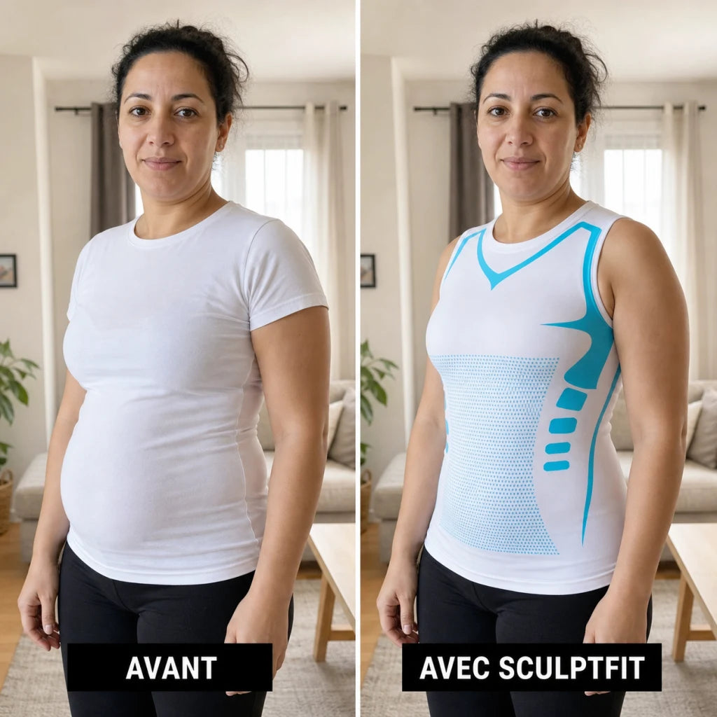 Effet de face avant et avec SculptFit Femme