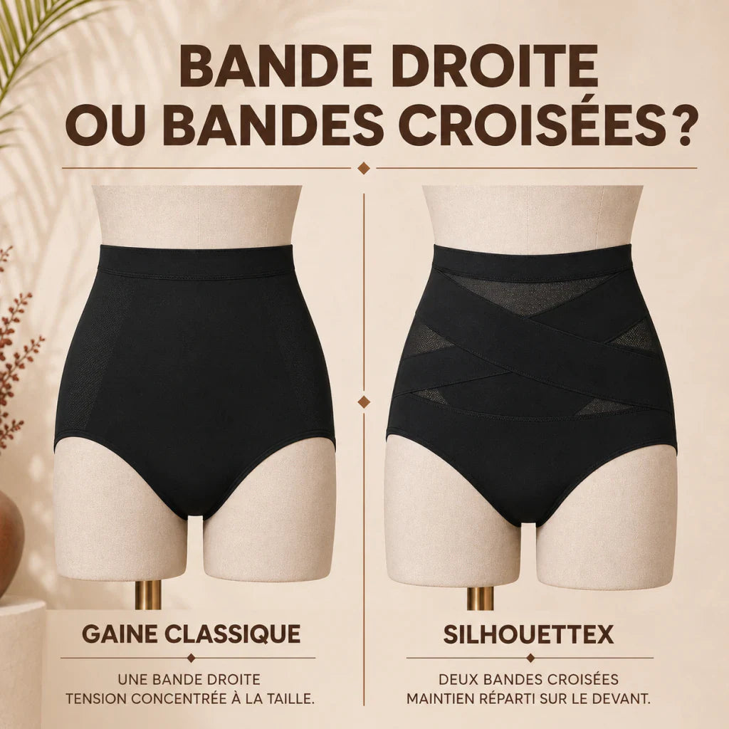 Comparaison entre une bande classique et le maintien croisé SilhouetteX