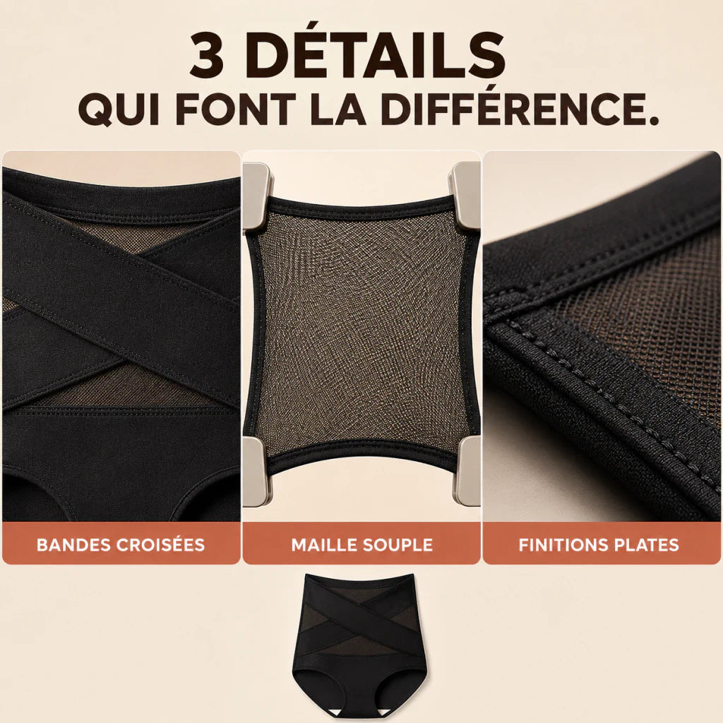 Bandes croisées maille souple et finitions plates SilhouetteX