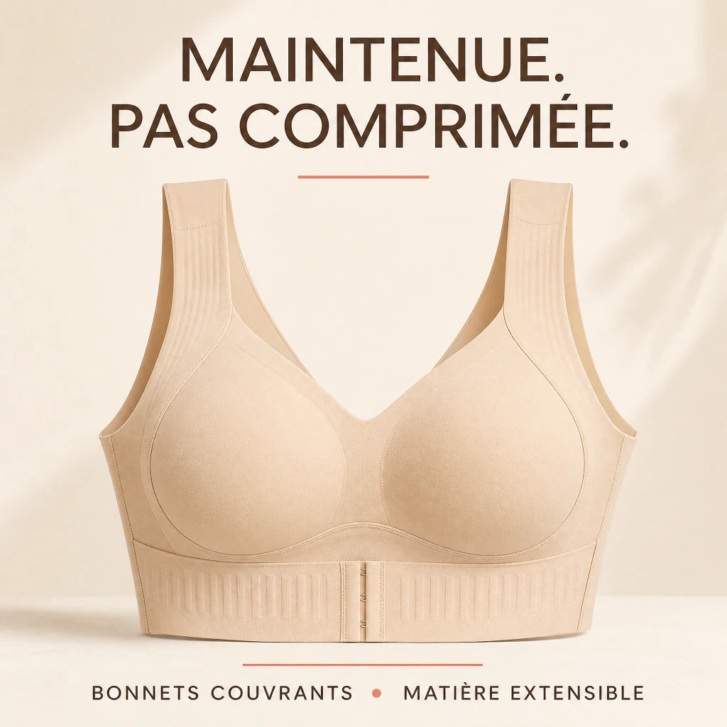AlignBra beige vu de face avec bonnets couvrants