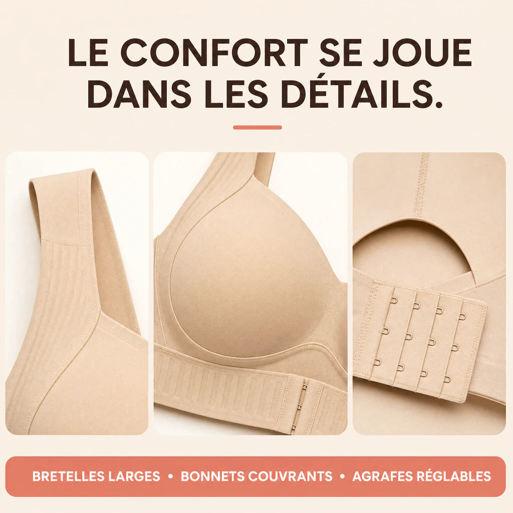 Détails des larges bretelles et bonnets AlignBra