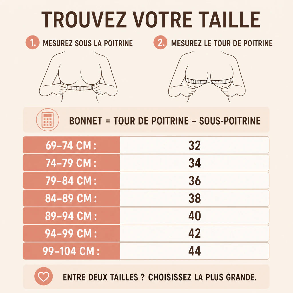 Guide de tailles AlignBra en centimètres