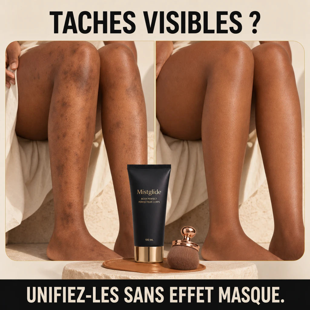 Avant après Body Perfect sur des taches visibles des jambes