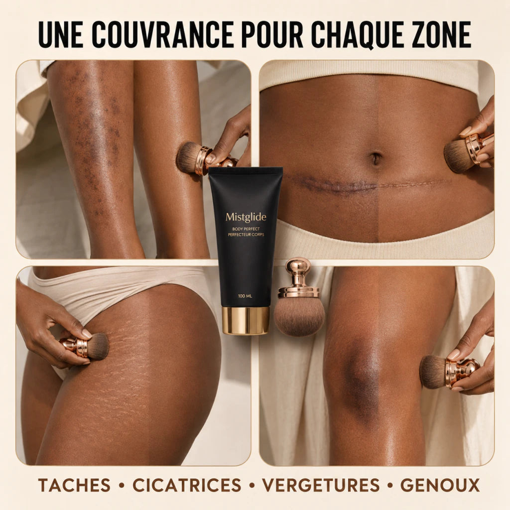 Zones ciblées avec Body Perfect taches cicatrices vergetures et genoux