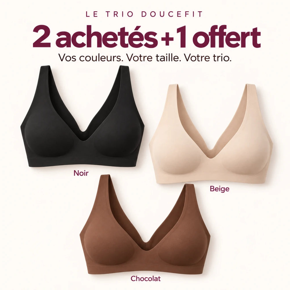 Trio DouceFit noir, beige et chocolat