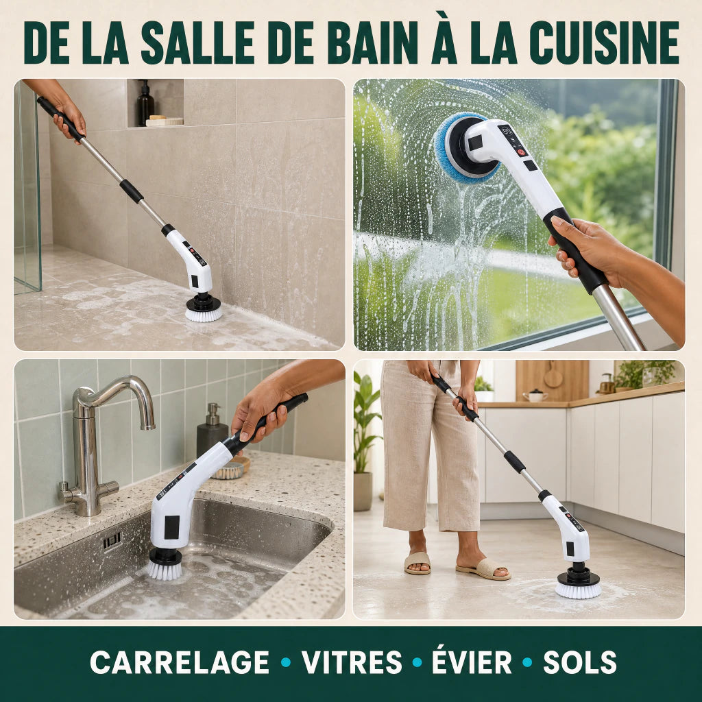 FlexiScrub dans la salle de bain et la cuisine