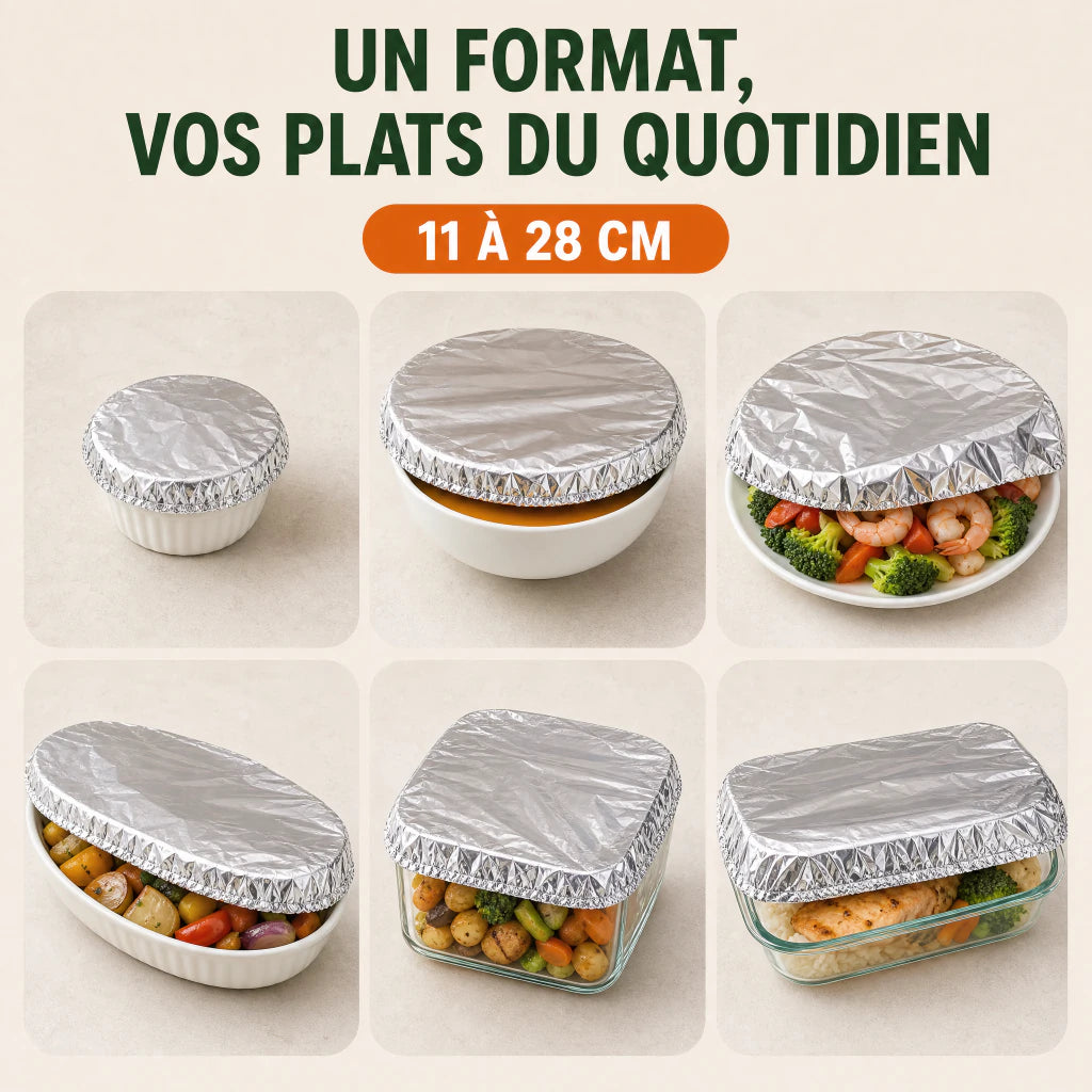 FreshCover adapté aux bols, assiettes et contenants de 11 à 28 cm
