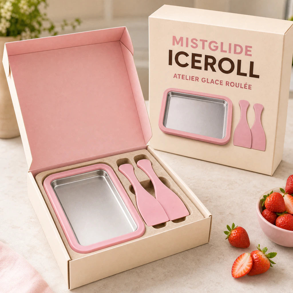 Coffret Mistglide IceRoll avec plaque rose et deux spatules
