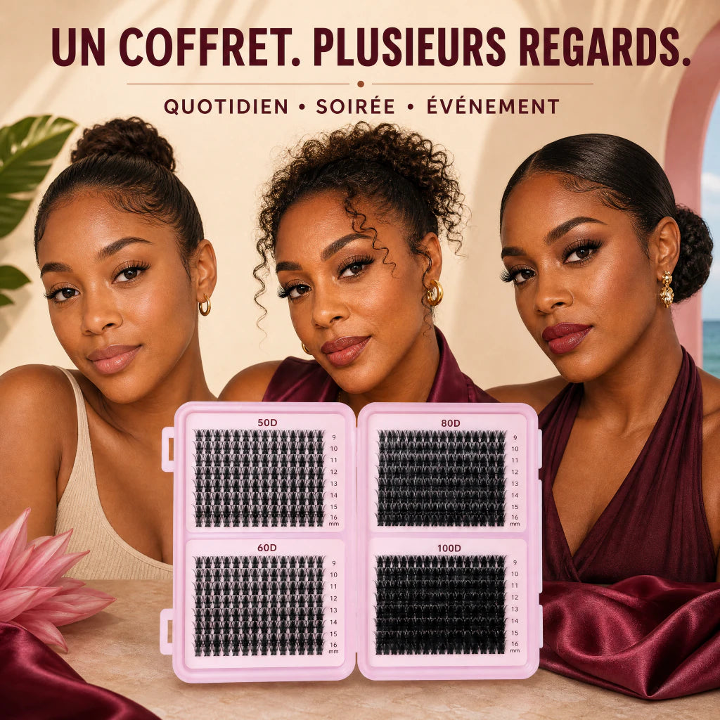 Trois styles de regard avec un seul coffret Lash Atelier