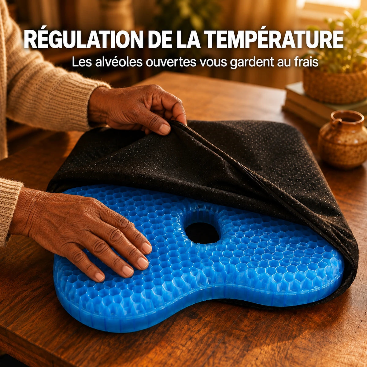Housse respirante et régulation de température MediGel
