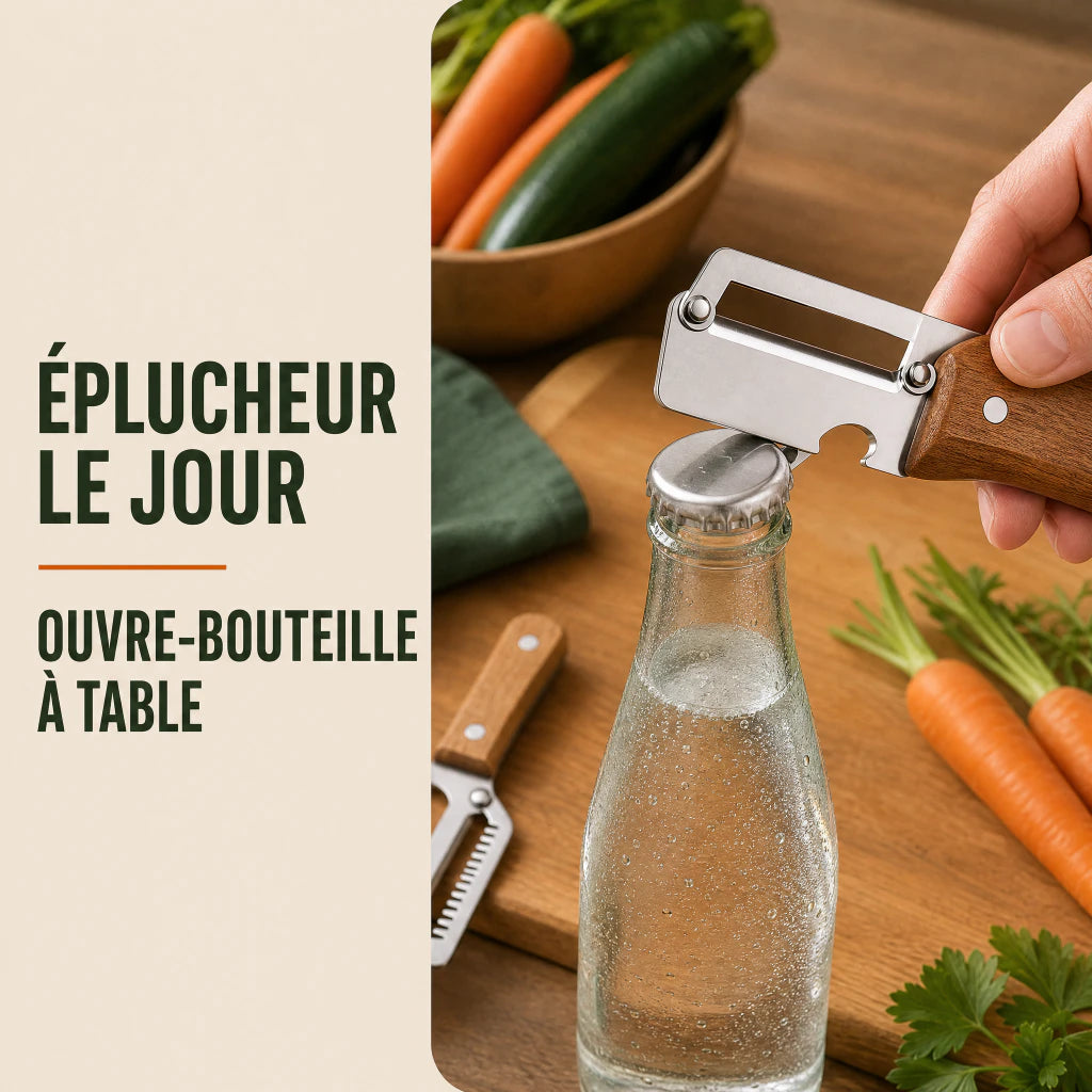 Ouvre-bouteille intégré au Duo Éplucheurs Mistglide