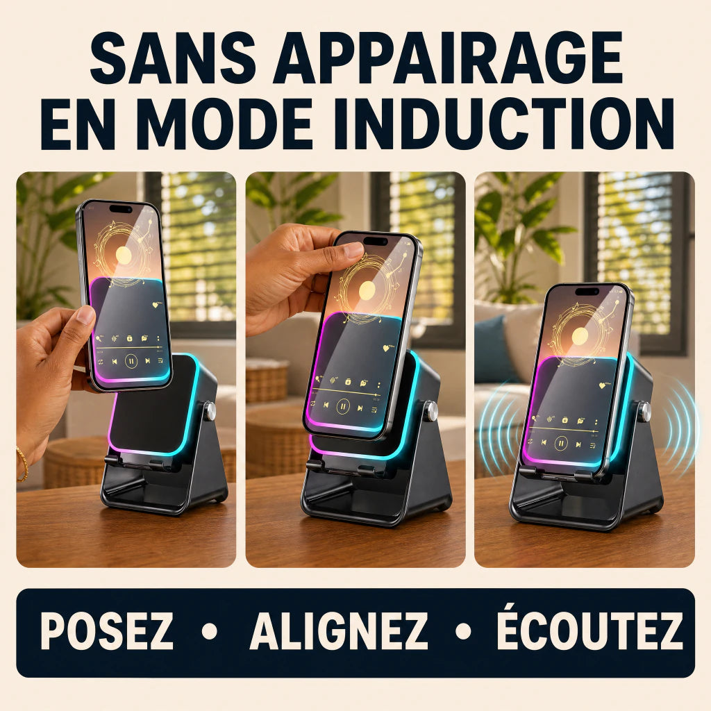 Utilisation de PulseDock par induction sans appairage Bluetooth