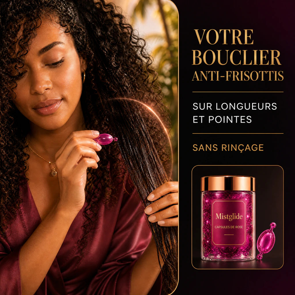 Application du sérum Mistglide sur les longueurs et les pointes