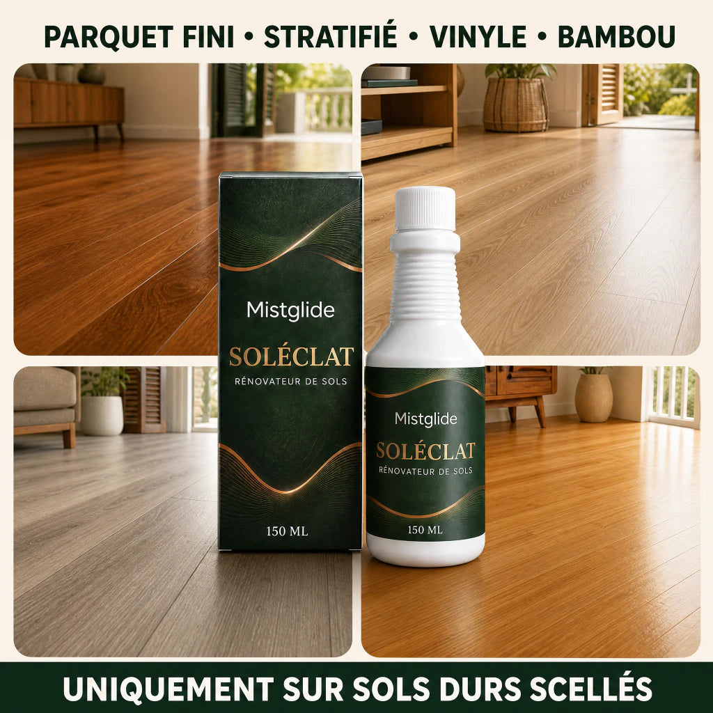SolÉclat pour parquet fini stratifié vinyle et bambou scellés