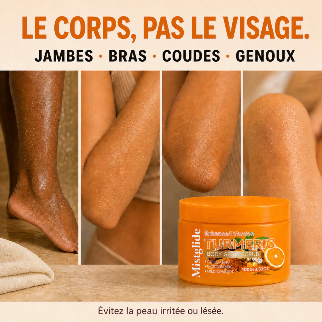 Zones du corps indiquées pour utiliser le gommage