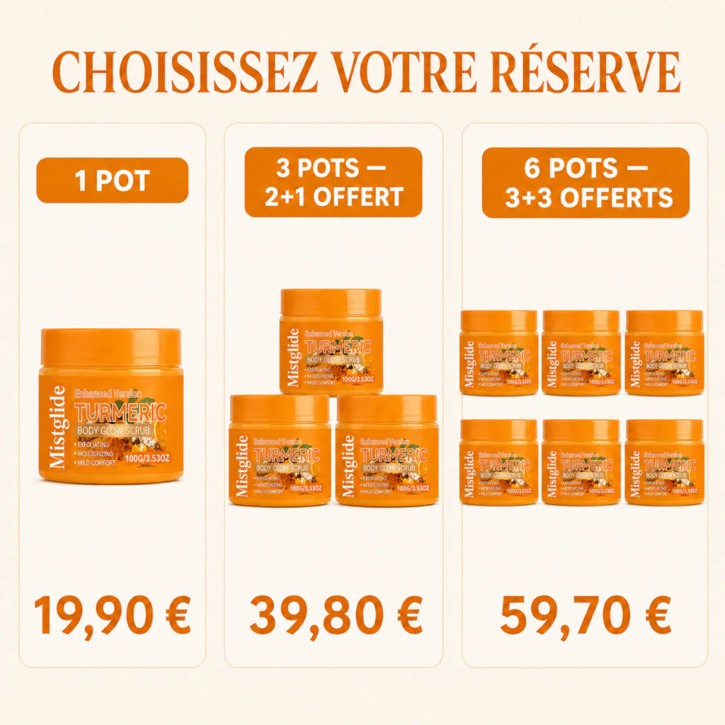 Offres de un, trois ou six pots de gommage corporel de 100 g