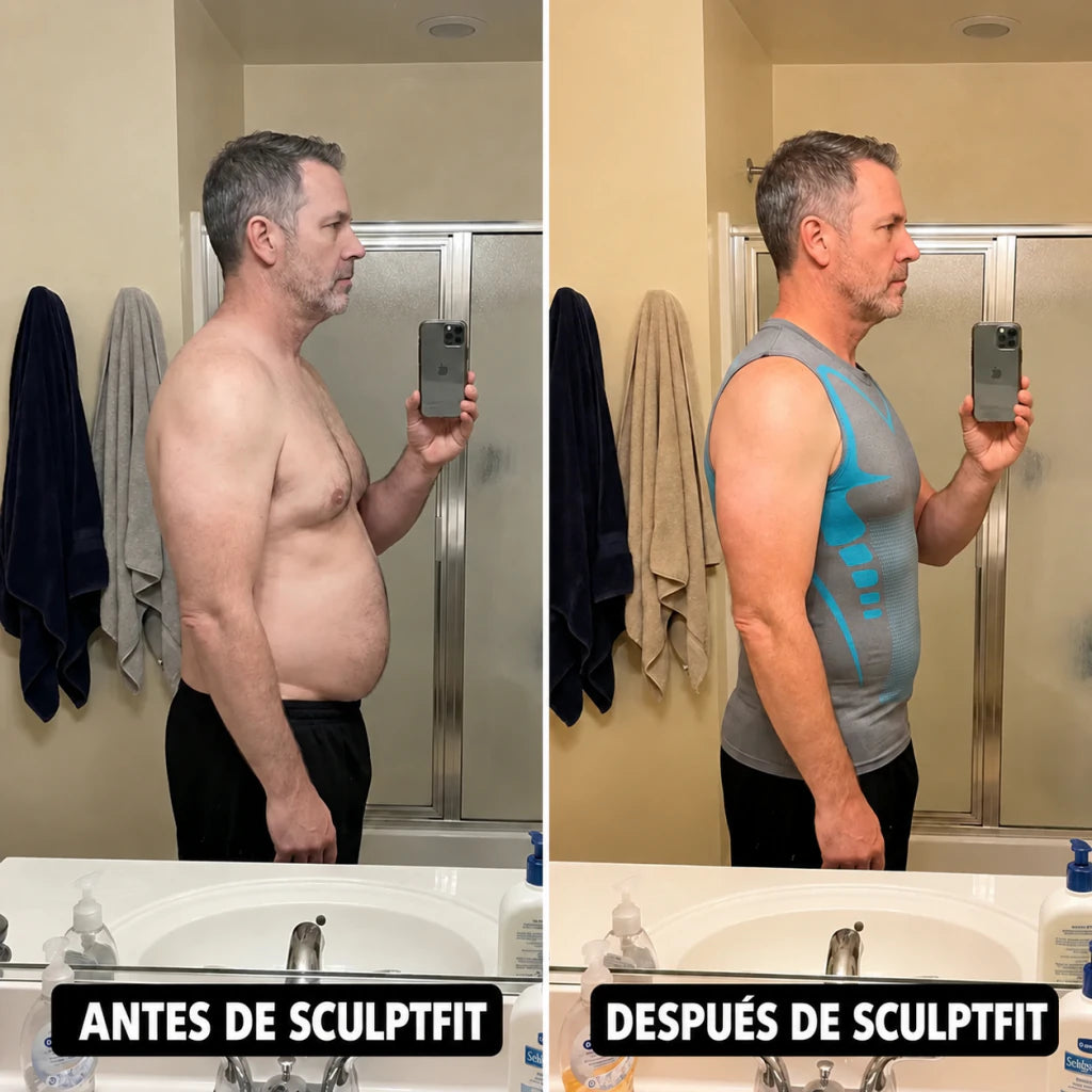 Antes y después en el baño con Mistglide SculptFit