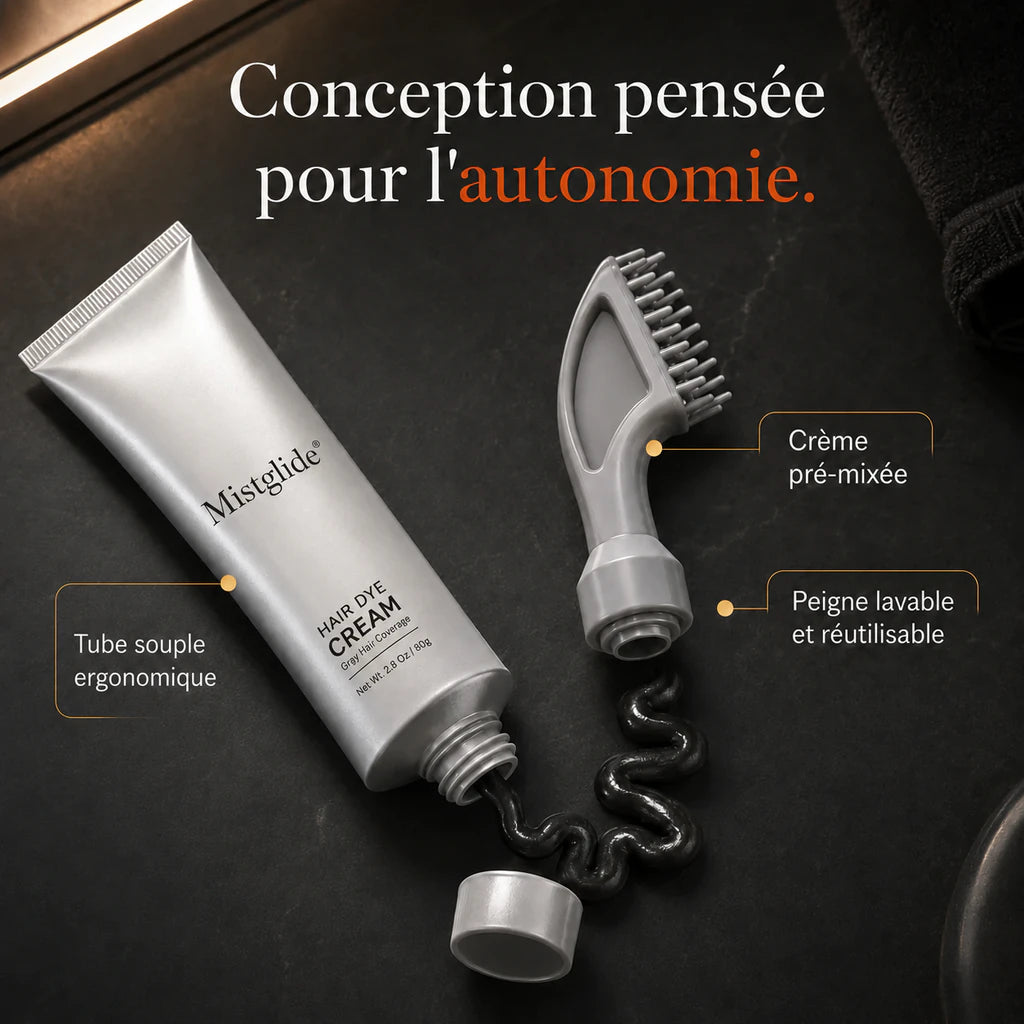 Mistglide ColorComb | Crème colorante avec peigne applicateur