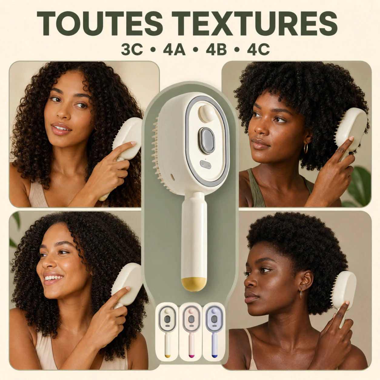Mistglide Brush pour toutes textures 3C 4A 4B 4C